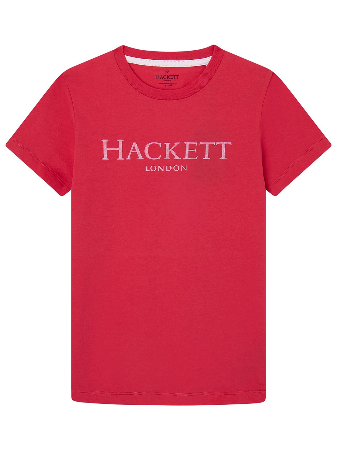 

HACKETT LONDON Boys Round Neck Short Sleeves Cotton Slim Fit T-shirt, Red