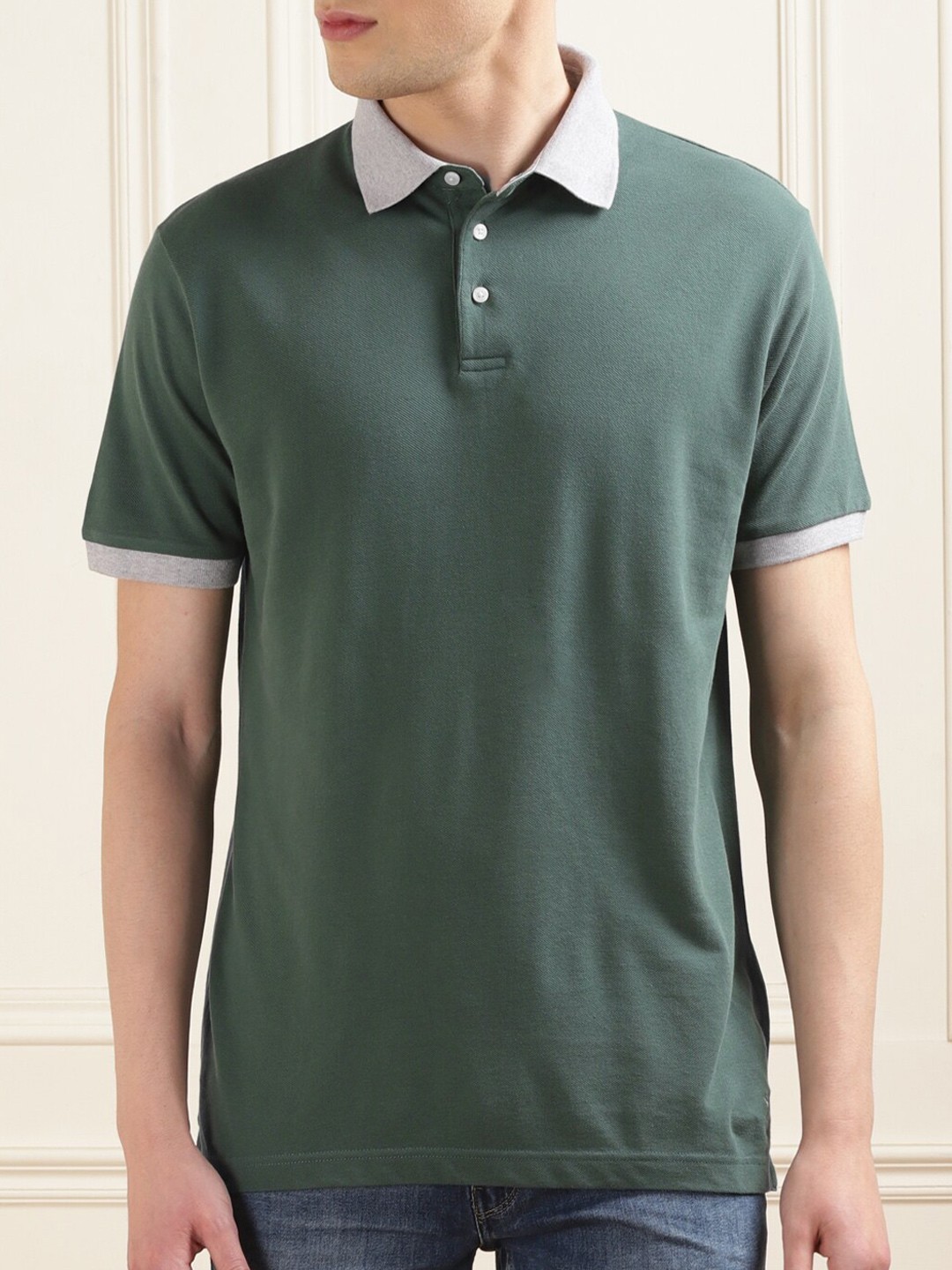

HACKETT LONDON Polo Collar Short Sleeves Cotton T-shirt, Green