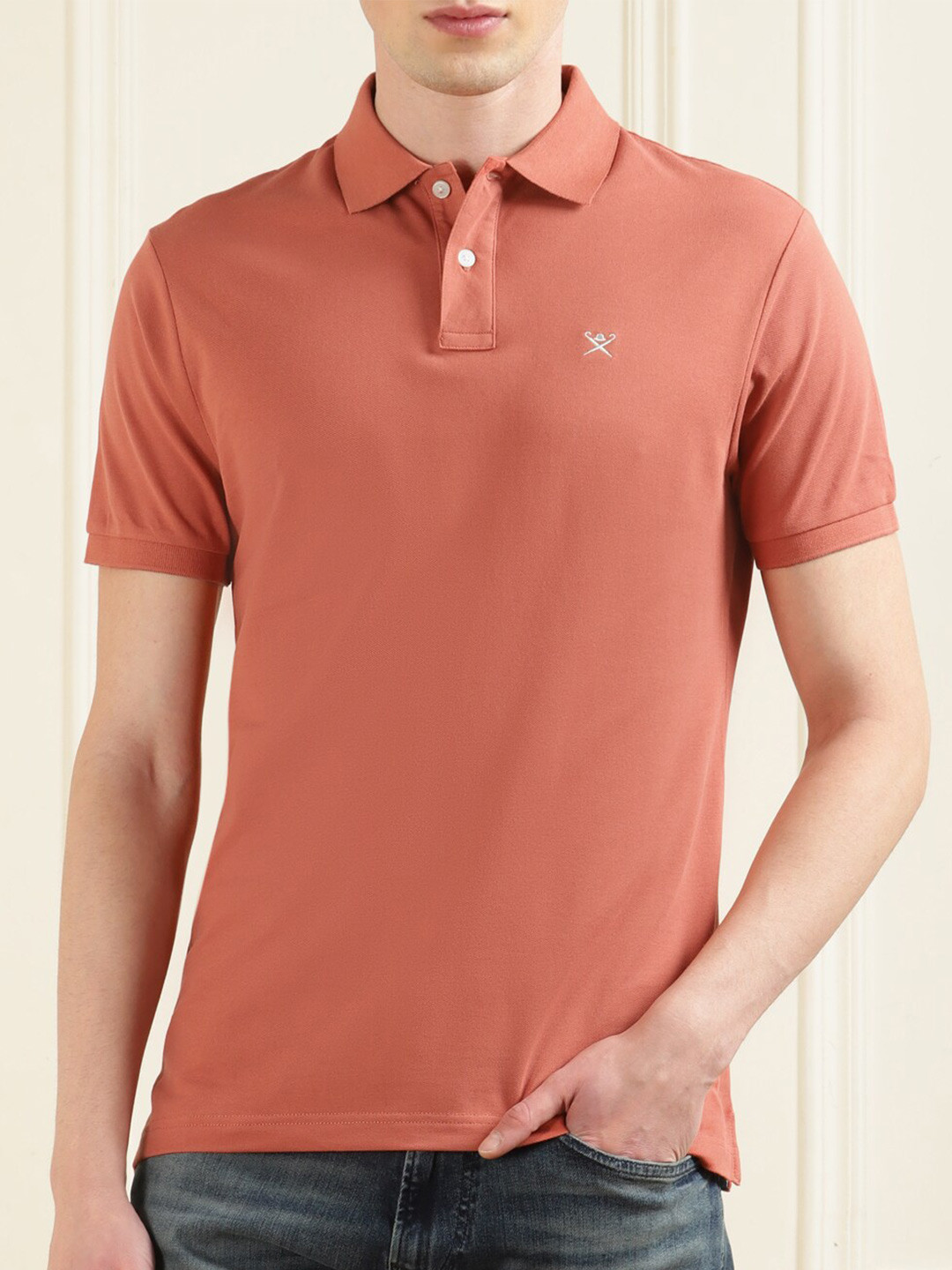 

HACKETT LONDON Polo Collar Cotton T-shirt, Orange