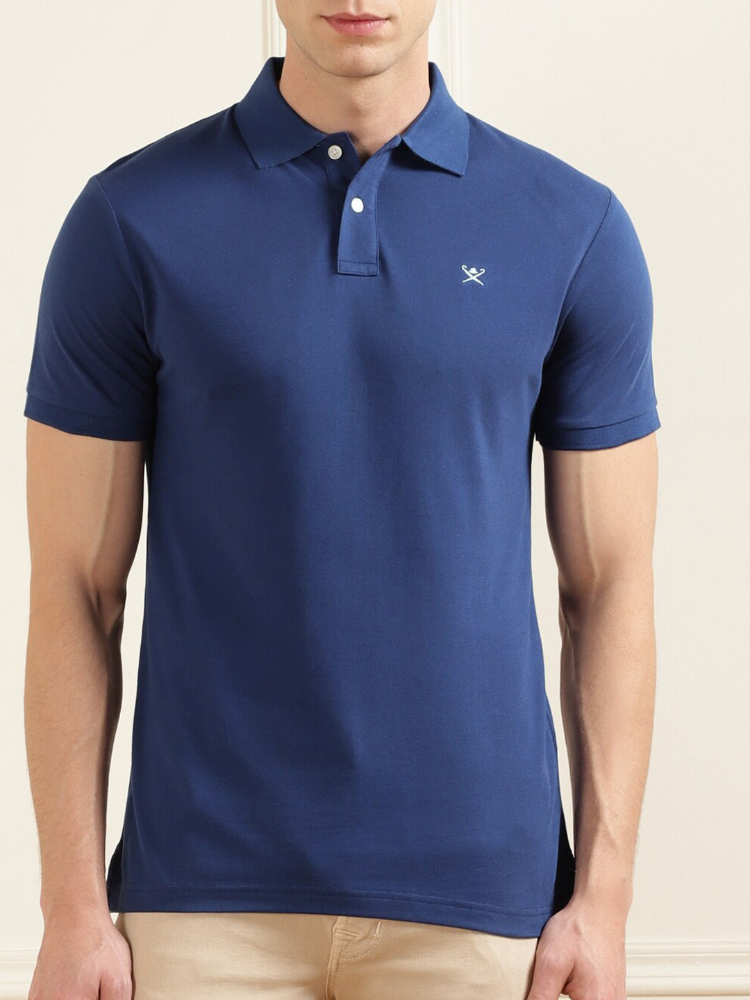

HACKETT LONDON Polo Collar Cotton T-shirt, Blue