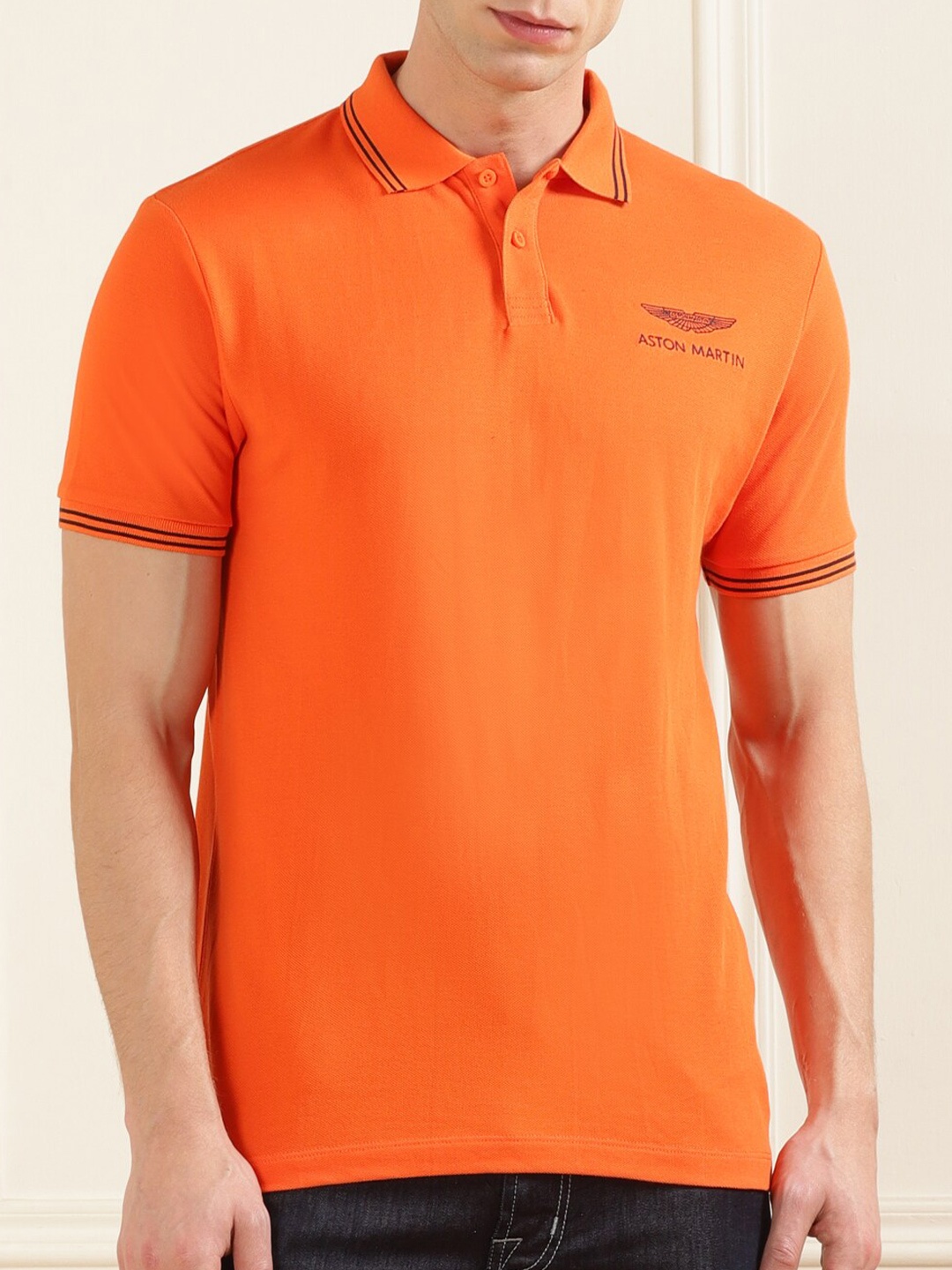 

HACKETT LONDON Polo Collar Cotton T-shirt, Orange