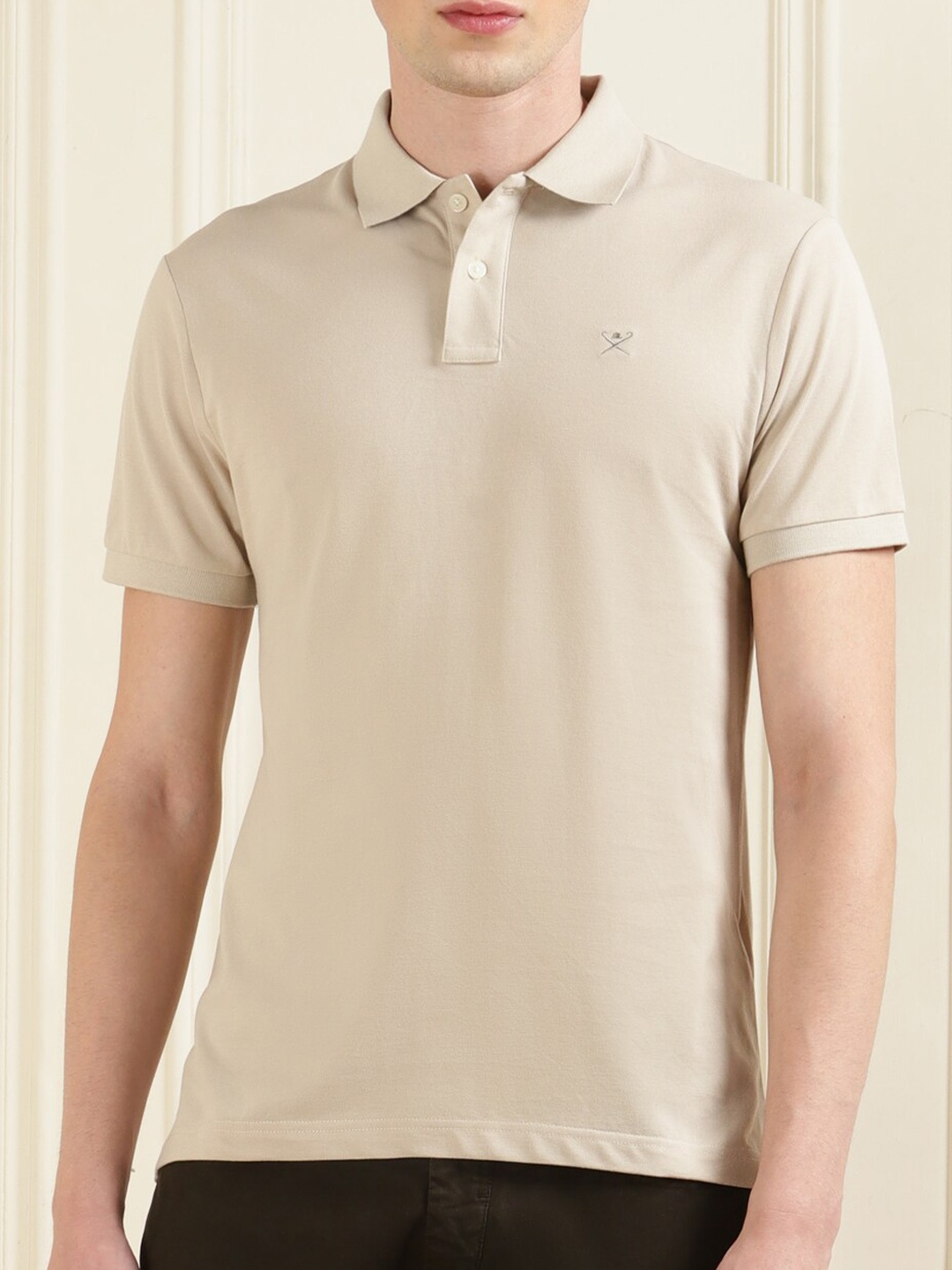 

HACKETT LONDON Polo Collar Cotton T-shirt, Beige