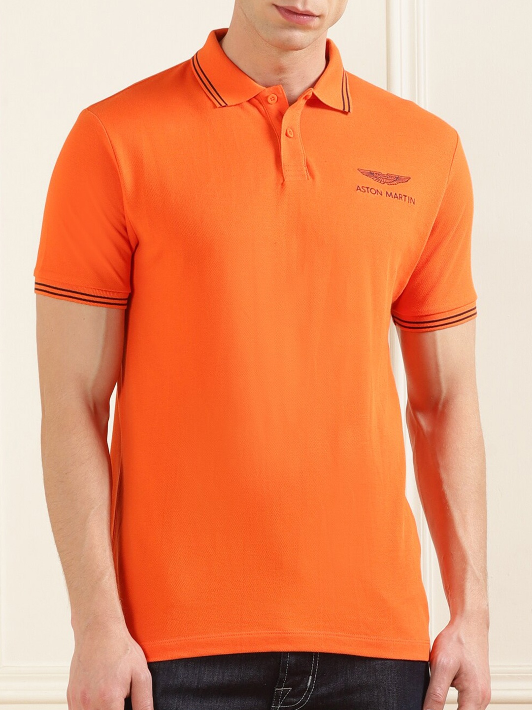 

HACKETT LONDON Polo Collar Pure Cotton T-shirt, Orange