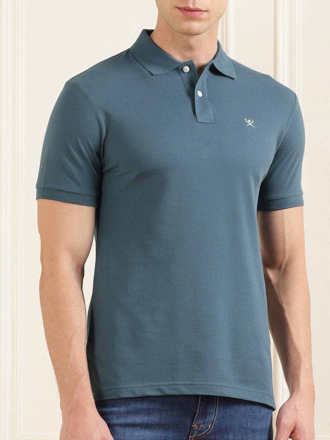 

HACKETT LONDON Polo Collar Cotton T-shirt, Green