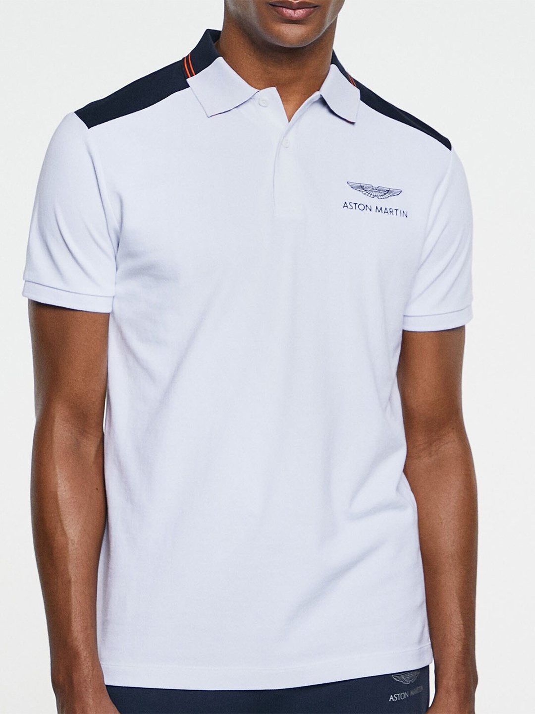 

HACKETT LONDON Polo Collar Cotton T-shirt, White