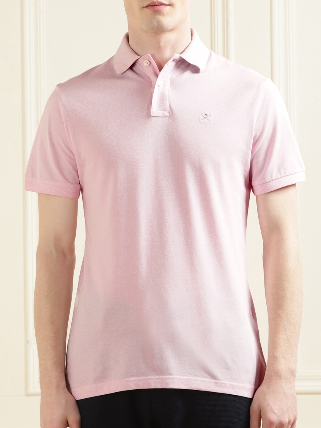 

HACKETT LONDON Polo Collar Cotton T-shirt, Pink