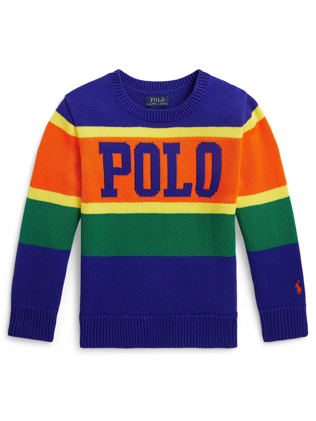 

Polo Ralph Lauren Boys Striped Pure Cotton Sweater, Blue