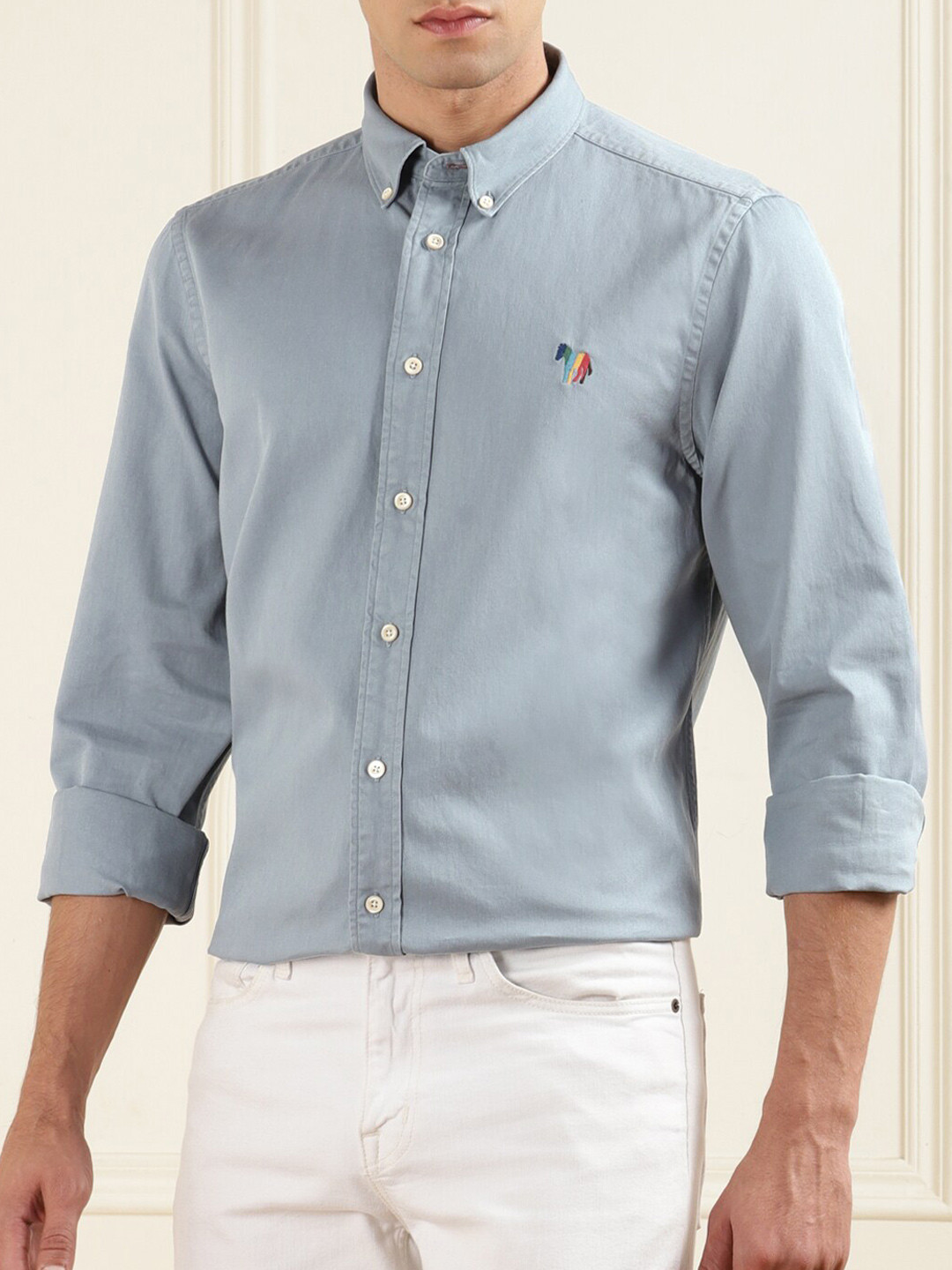 

PS By Paul Smith Button-Down Collar Cotton Formal Shirt, Blue