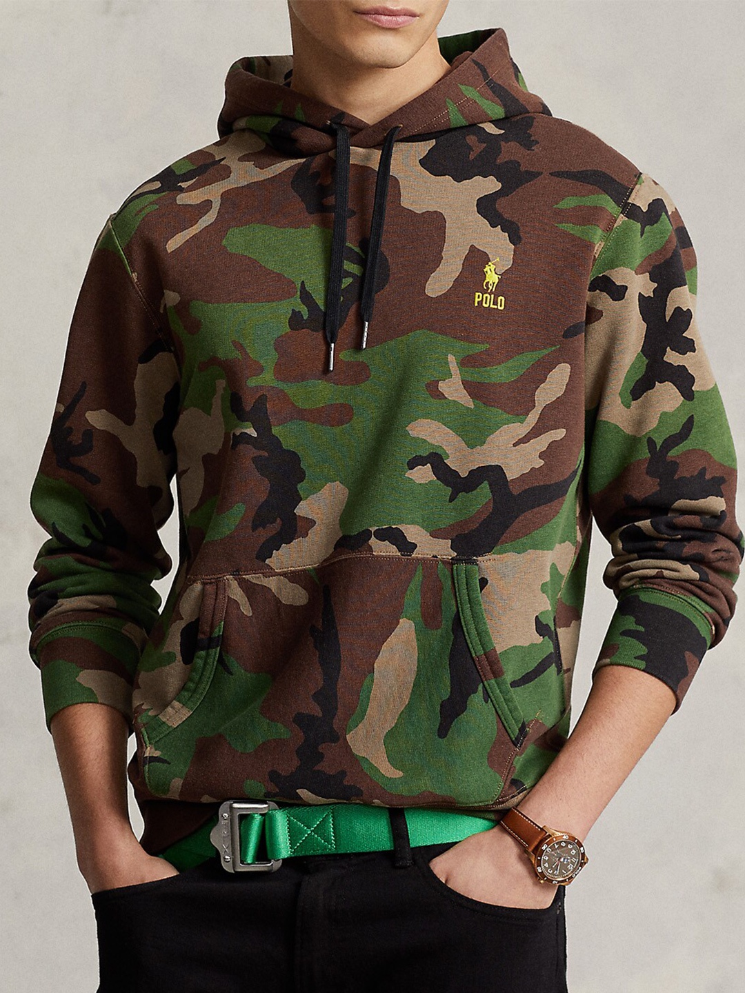 

Polo Ralph Lauren Camouflage Printed Cotton Sweatshirt, Green