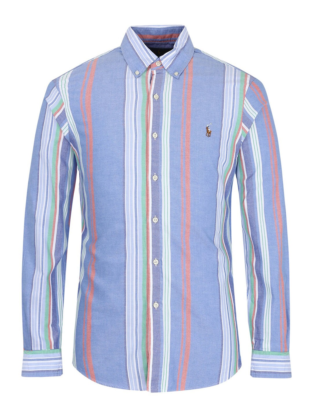 

Polo Ralph Lauren Striped Long Sleeves Pure Cotton Casual Shirt, Blue