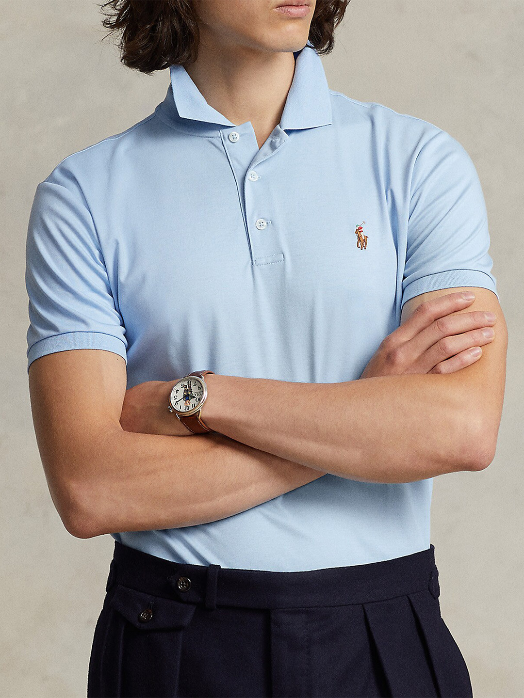 

Polo Ralph Lauren Polo Collar Slim-Fit Soft Cotton T-Shirt, Blue