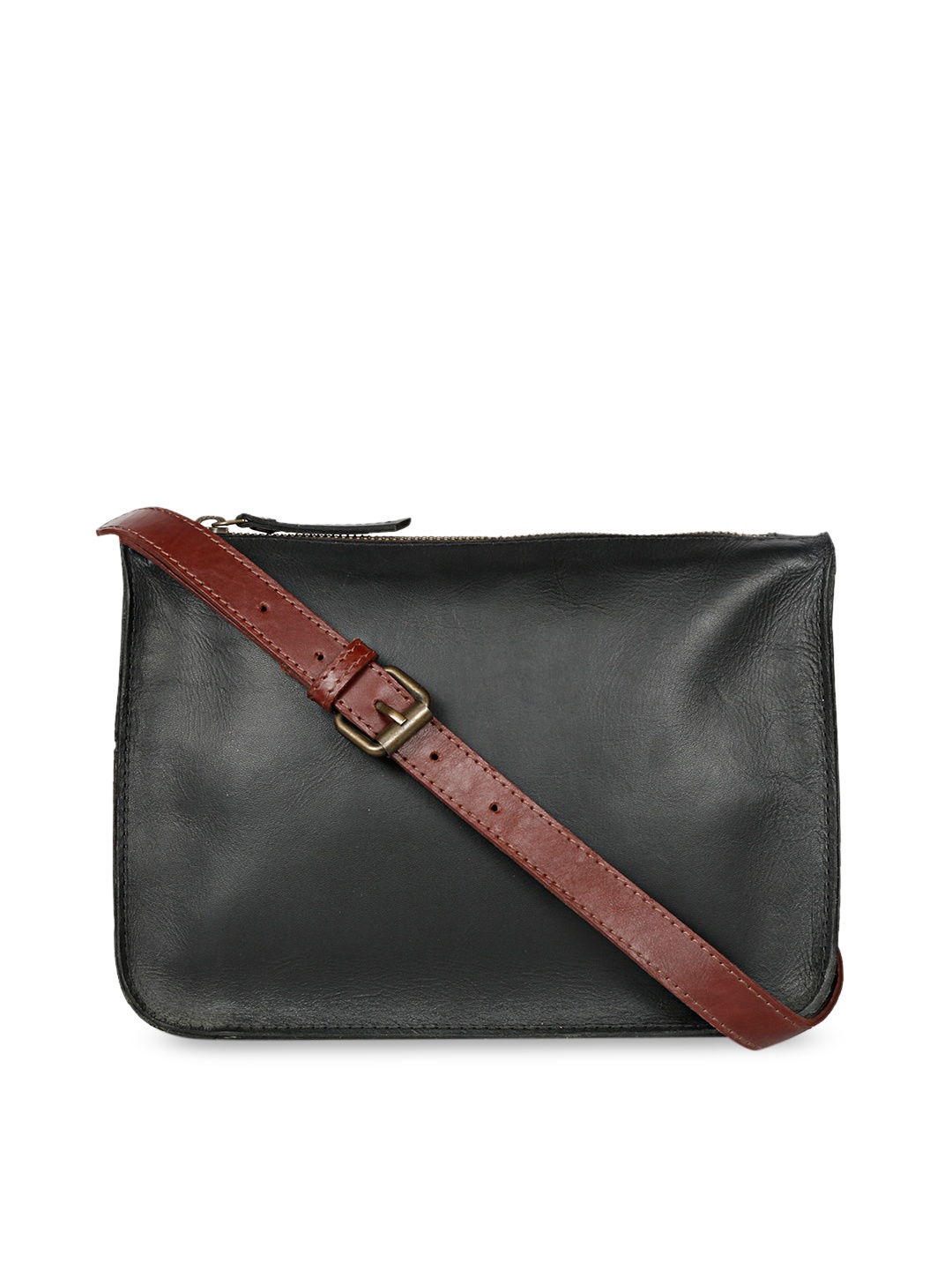 

Saint G Leather Structured Sling Bag, Black