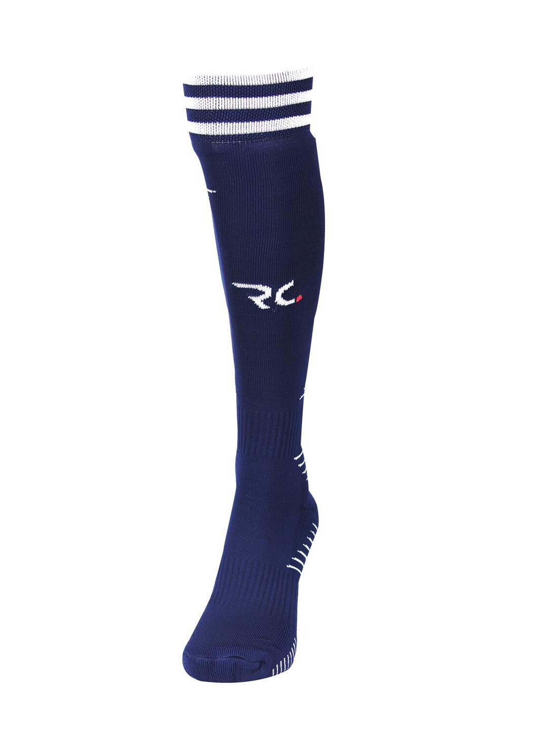 

RC. ROYAL CLASS Men Striped Football Knee-Length High-Cushioned Socks, Navy blue