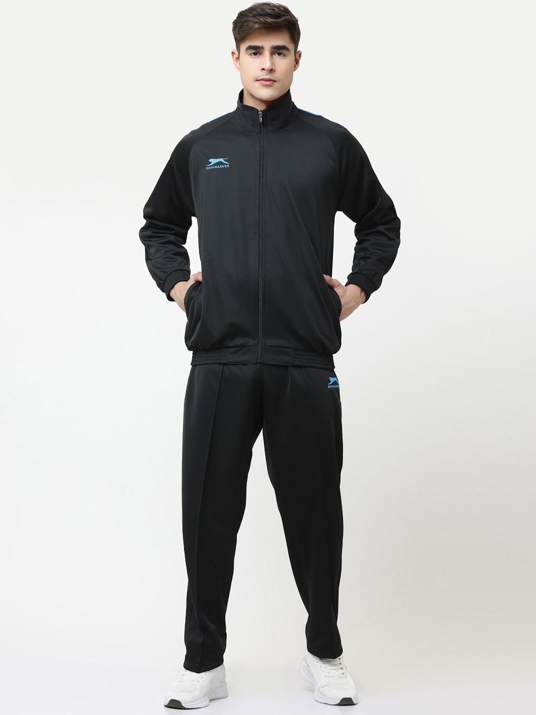 

Shiv Naresh Men Sports Tracksuit, Black