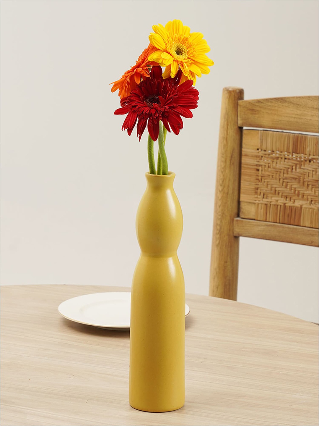 

PUREZENTO Yellow Ceramic Vase