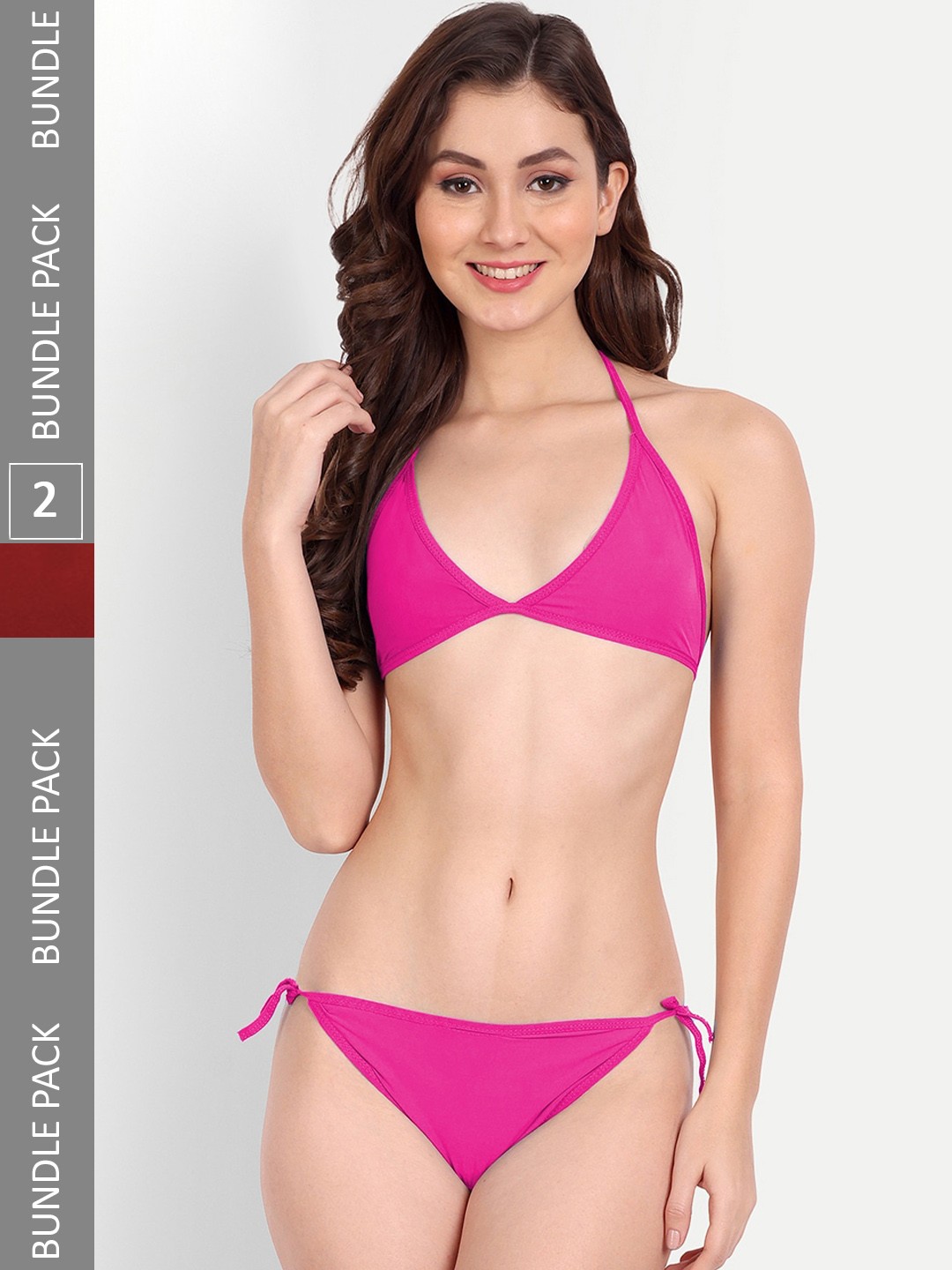 

FIMS Pack Of 2 Bikini Lingerie Set, Pink