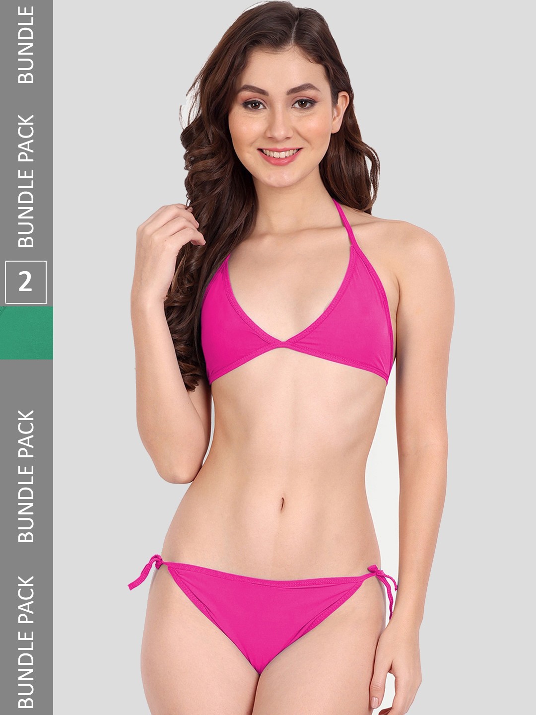 

FIMS Pack Of 2 Breathable Bikini Lingerie Set, Pink