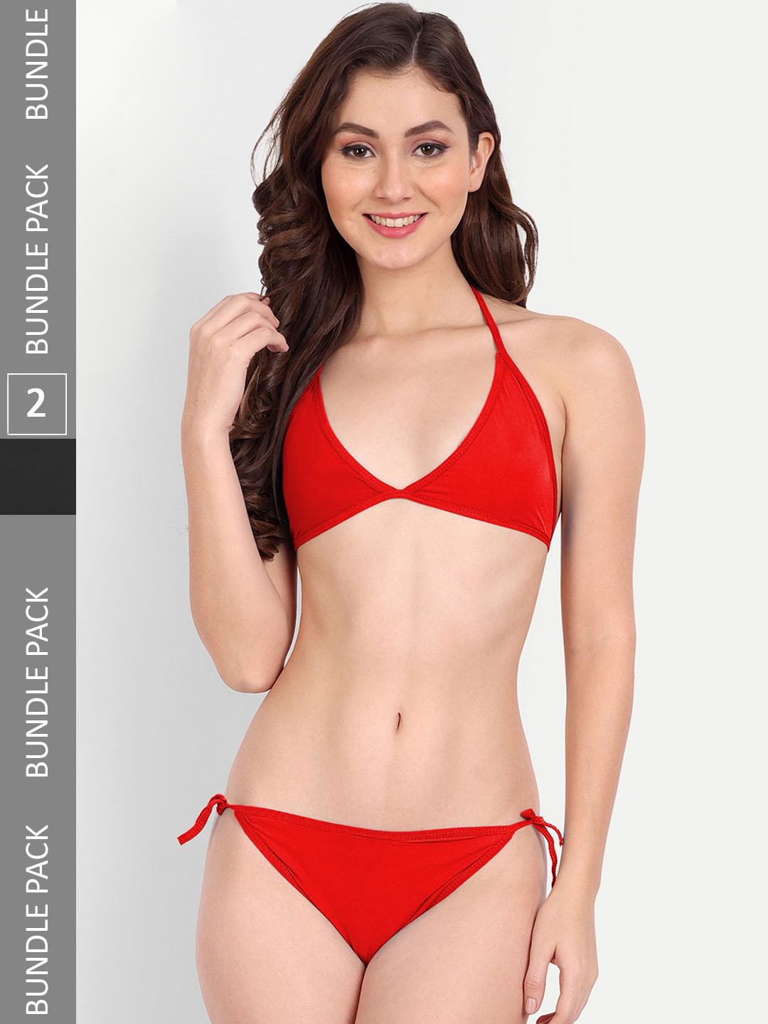 

FIMS Pack Of 2 Bikini Lingerie Set, Black