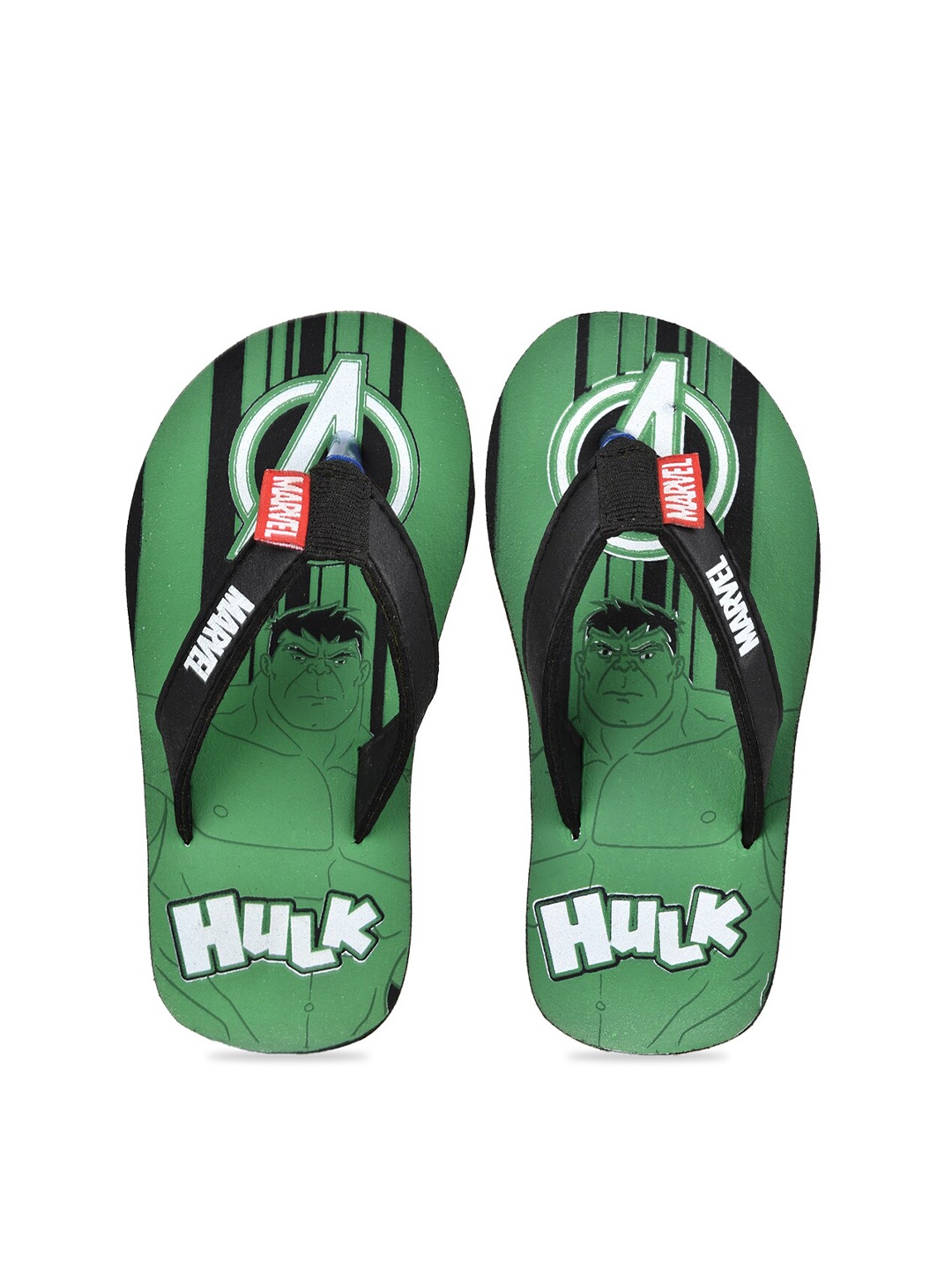 

toothless Boys Hulk Printed Thong Flip-Flops, Green