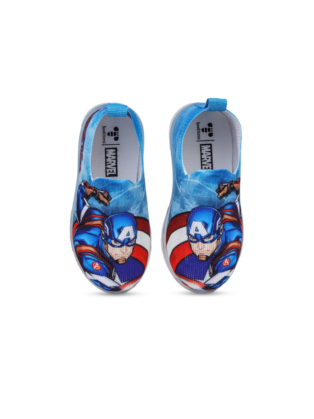 

toothless Boys Marvel Avengers Printed Slip On Sneakers, Blue