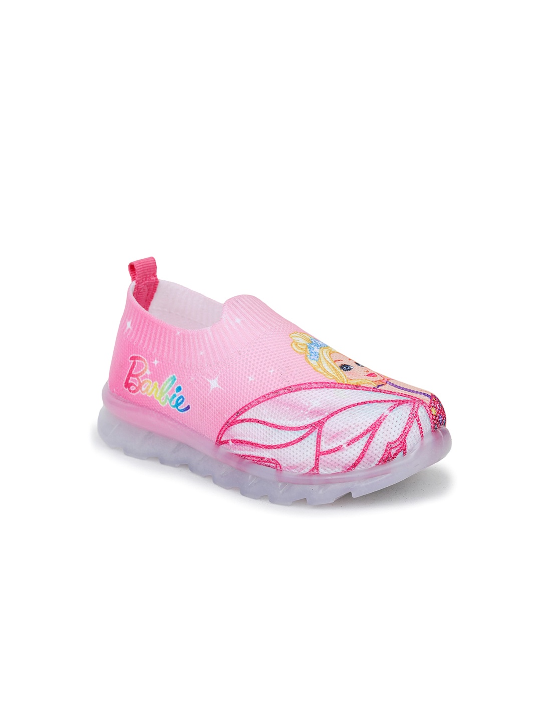 

toothless Girls Barbie Printed Slip-On Sneakers, Pink