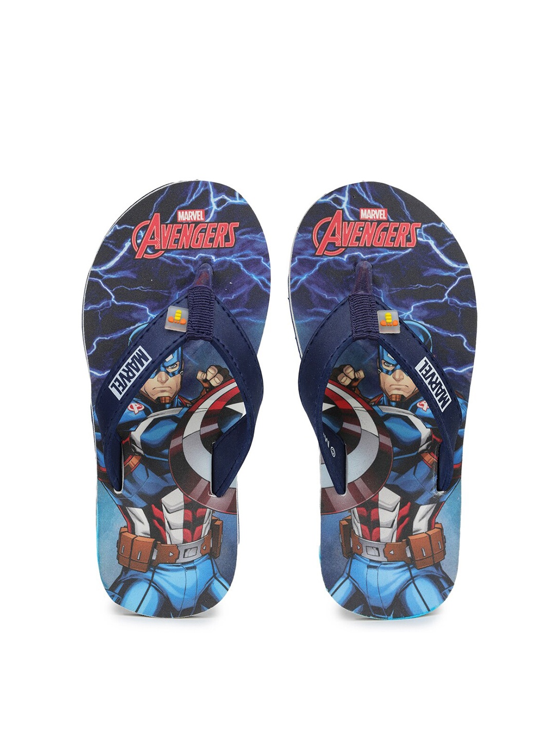 

toothless Boys Marvel Avengers Printed Thong Flip-Flops, Navy blue