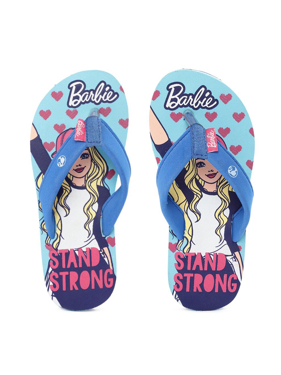 

toothless Girls Barbie Printed Rubber Thong Flip-Flops, Blue