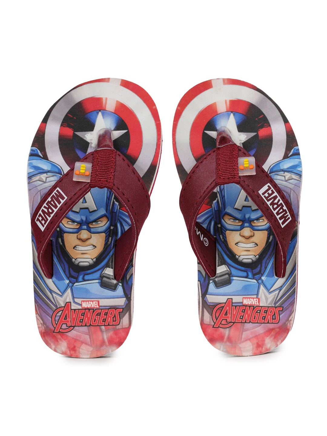 

toothless Boys Marvel Avengers Printed Rubber Thong Flip-Flops, Red