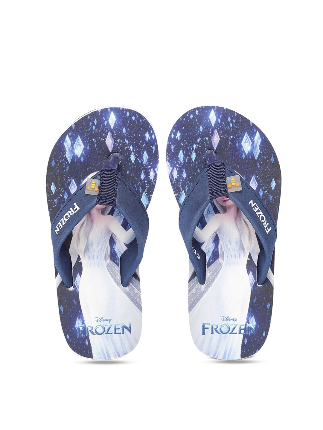

toothless Girls Disney Frozen Printed Thong Flip-Flops, Navy blue