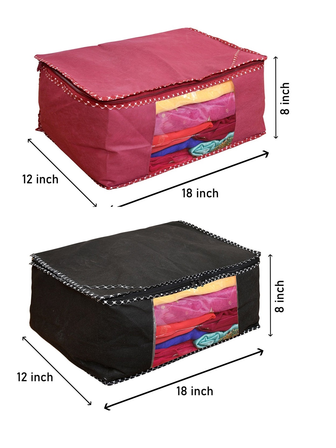 

Home Fresh Black & Maroon 2 Pieces Multi-Utility Organisers