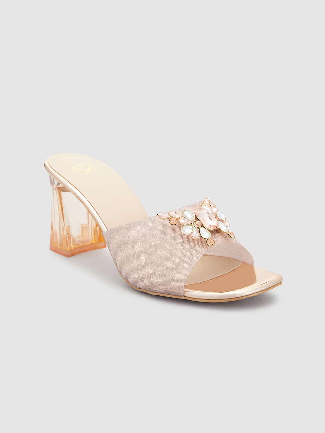 

Sole To Soul Embellished Block Heels, Champagne