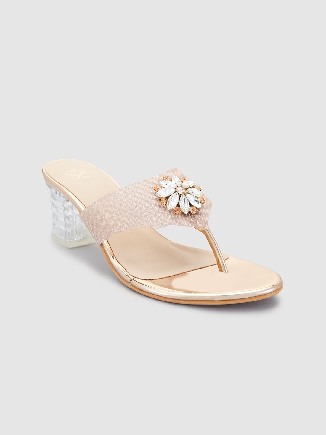 

Sole To Soul Embellished Block Heels, Champagne