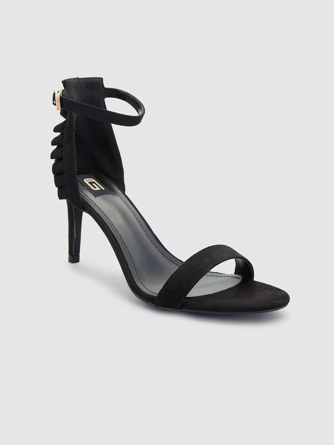 

Sole To Soul Ankle Looped Mid-Top Slim Heels, Black