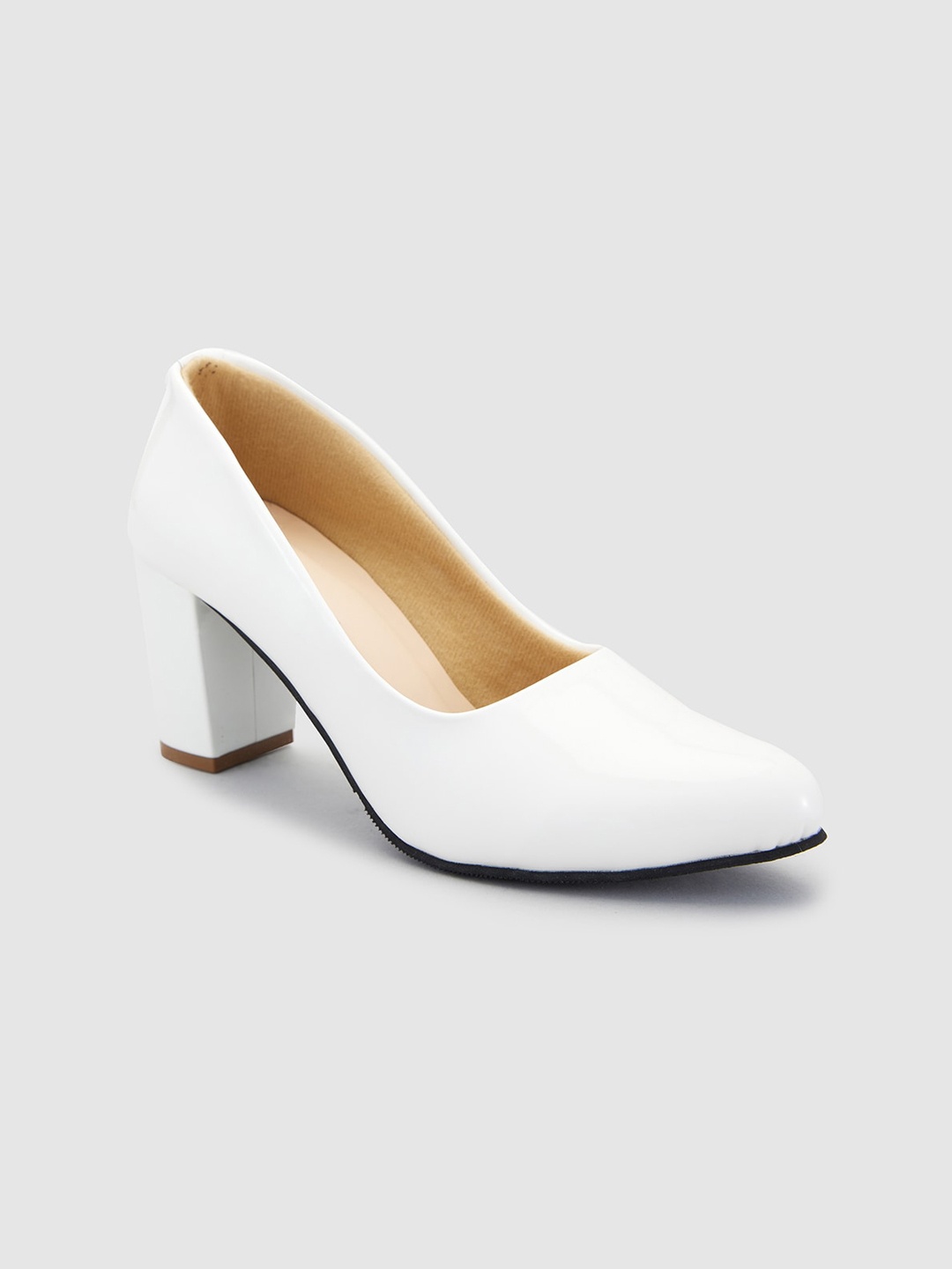 

Sole To Soul Pointed Toe Block Heel Pumps, White