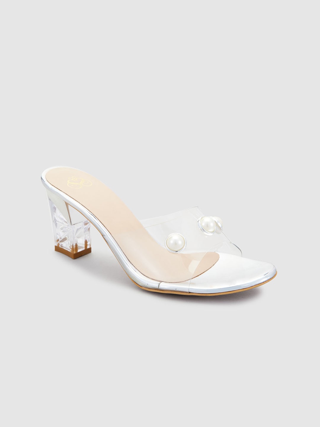 

Sole To Soul Embellished Block Heels, Silver