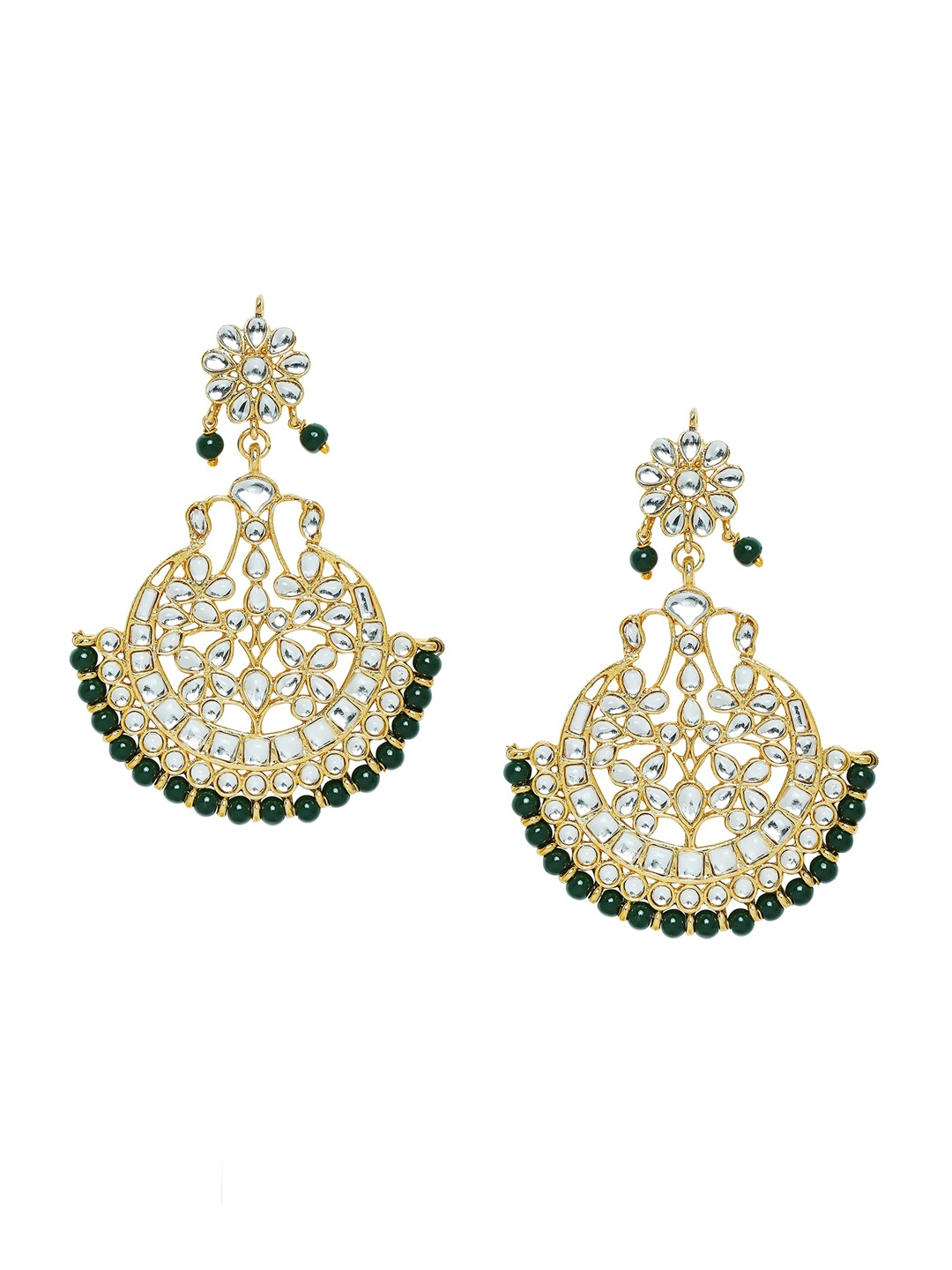 

OOMPH Gold Plated Kundan Studded & Bedaed Jewellery Set