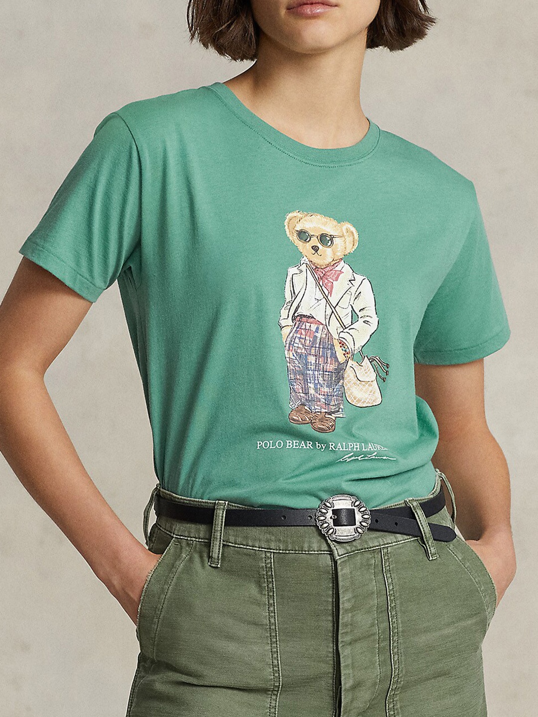 

Polo Ralph Lauren Graphic Printed Pure Cotton T-Shirt, Green