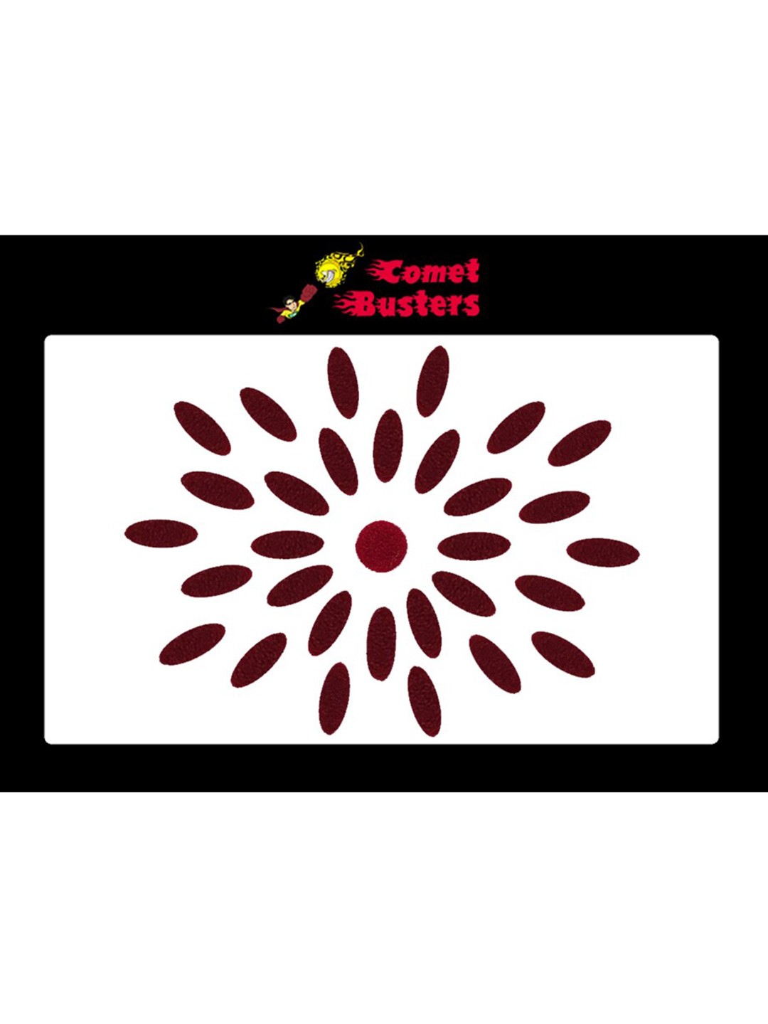 

Comet Busters 27 Pcs Oval Shaped Designer Bindis - Maroon