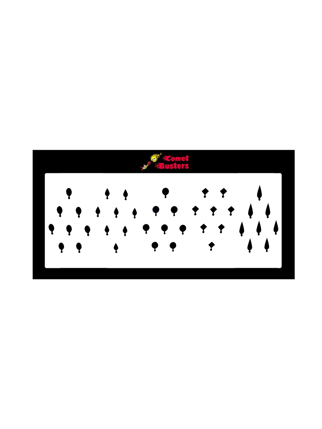 

Comet Busters 40 Pcs Handcrafted Designer Reusable Bindi - Black