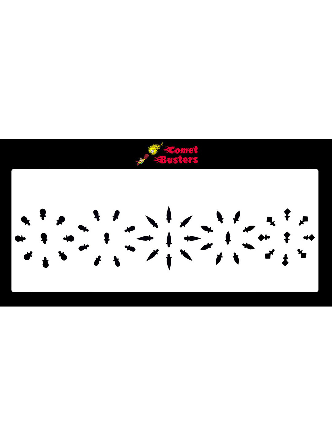

Comet Busters Beautiful Traditional Designer Bindis, Black