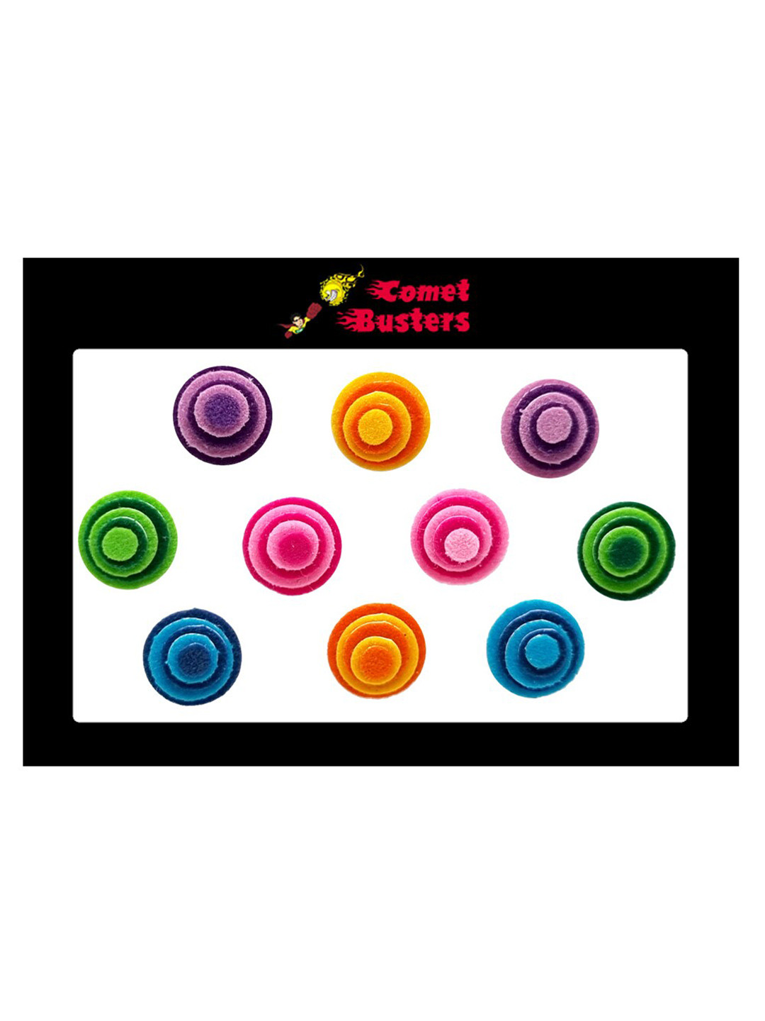 

Comet Busters 10Pcs Beautiful Traditional Designer Bindis, Multi