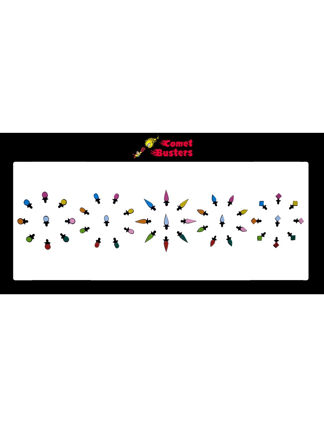 

Comet Busters 45 Pcs Designer Reusable Bindi, Blue