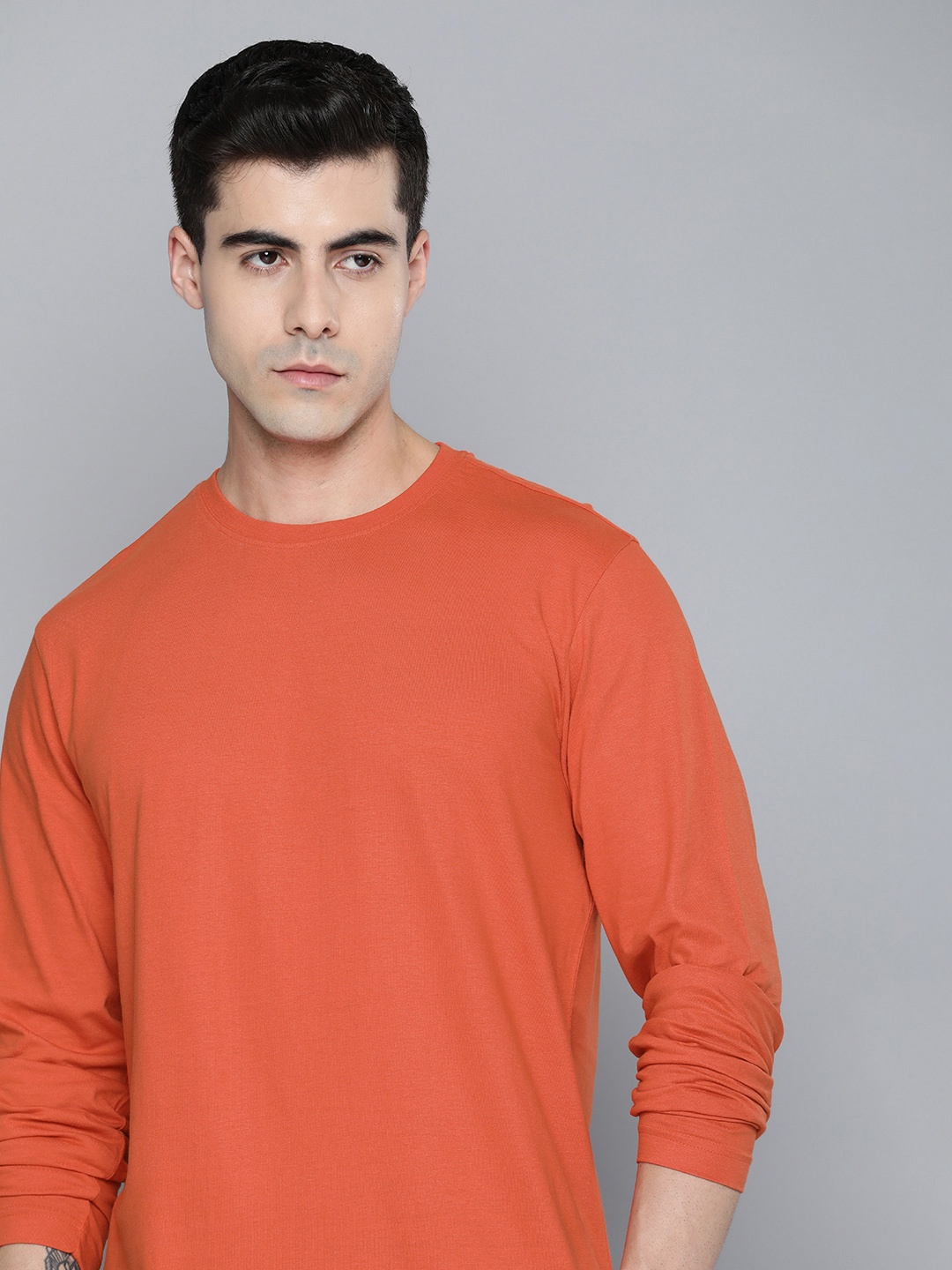 

ether Men Cotton T-shirt, Orange