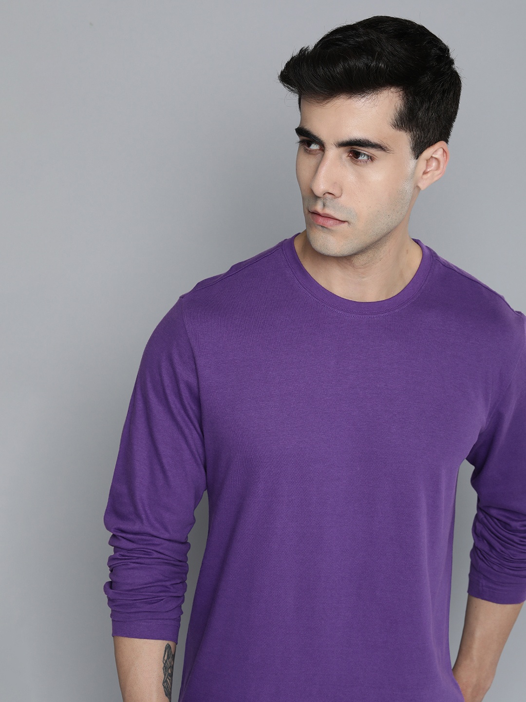 

ether Men Cotton T-shirt, Purple