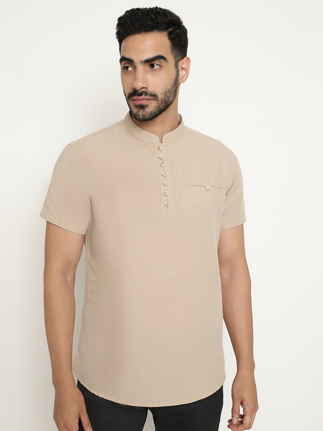 

METTLE Opaque Casual Shirt, Cream