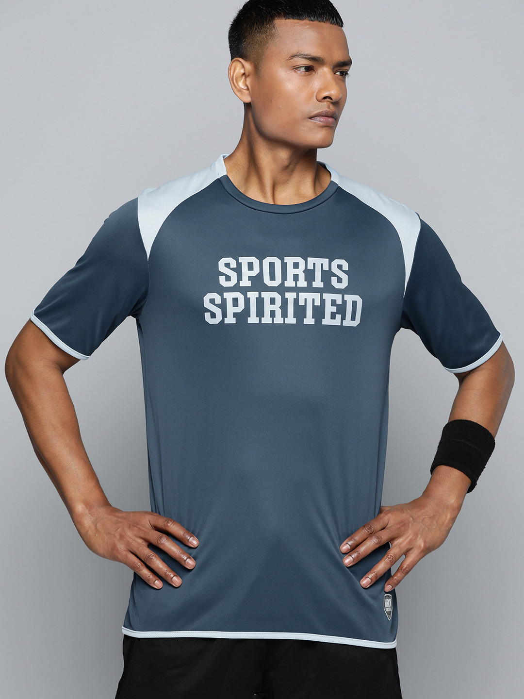 

HRX by Hrithik Roshan Typography Printed Rapid-Dry T-shirt, Blue