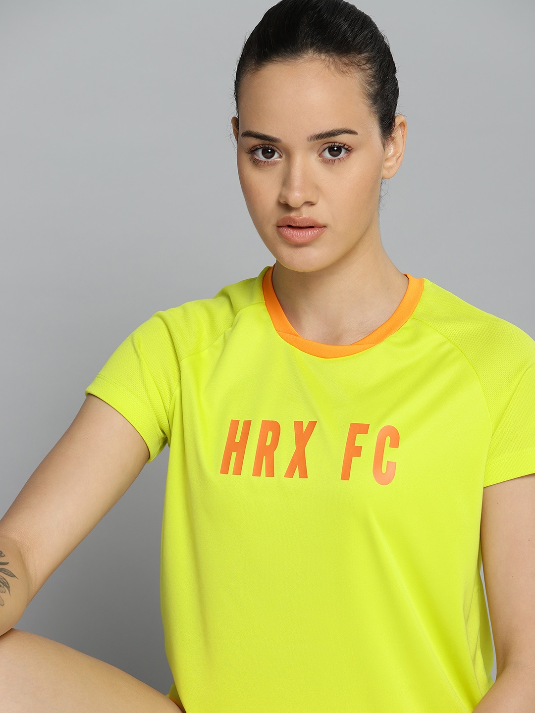 

HRX by Hrithik Roshan Women Typography Printed T-shirt, Yellow