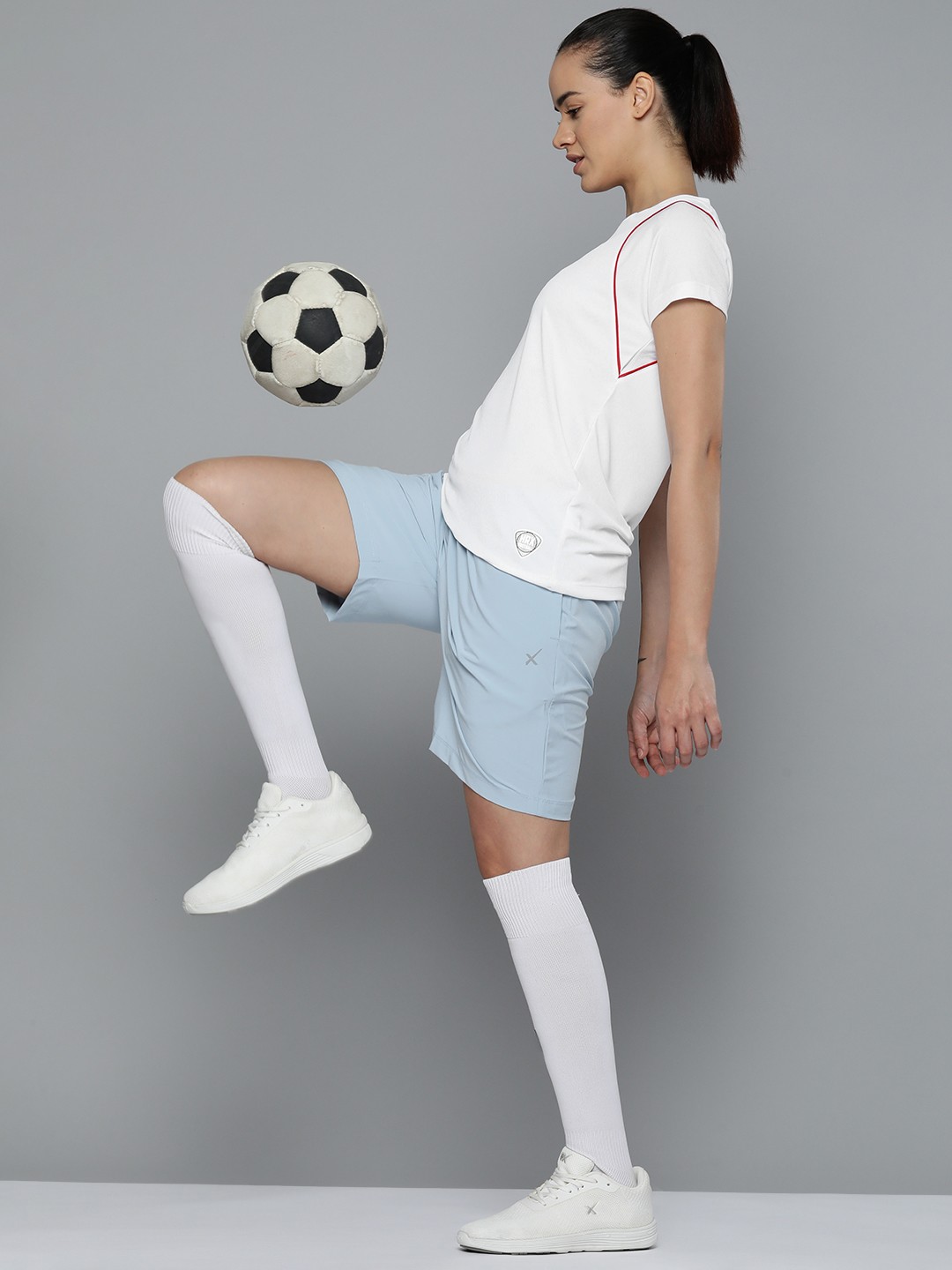 

HRX by Hrithik Roshan Rapid-Dry Football T-shirt, White