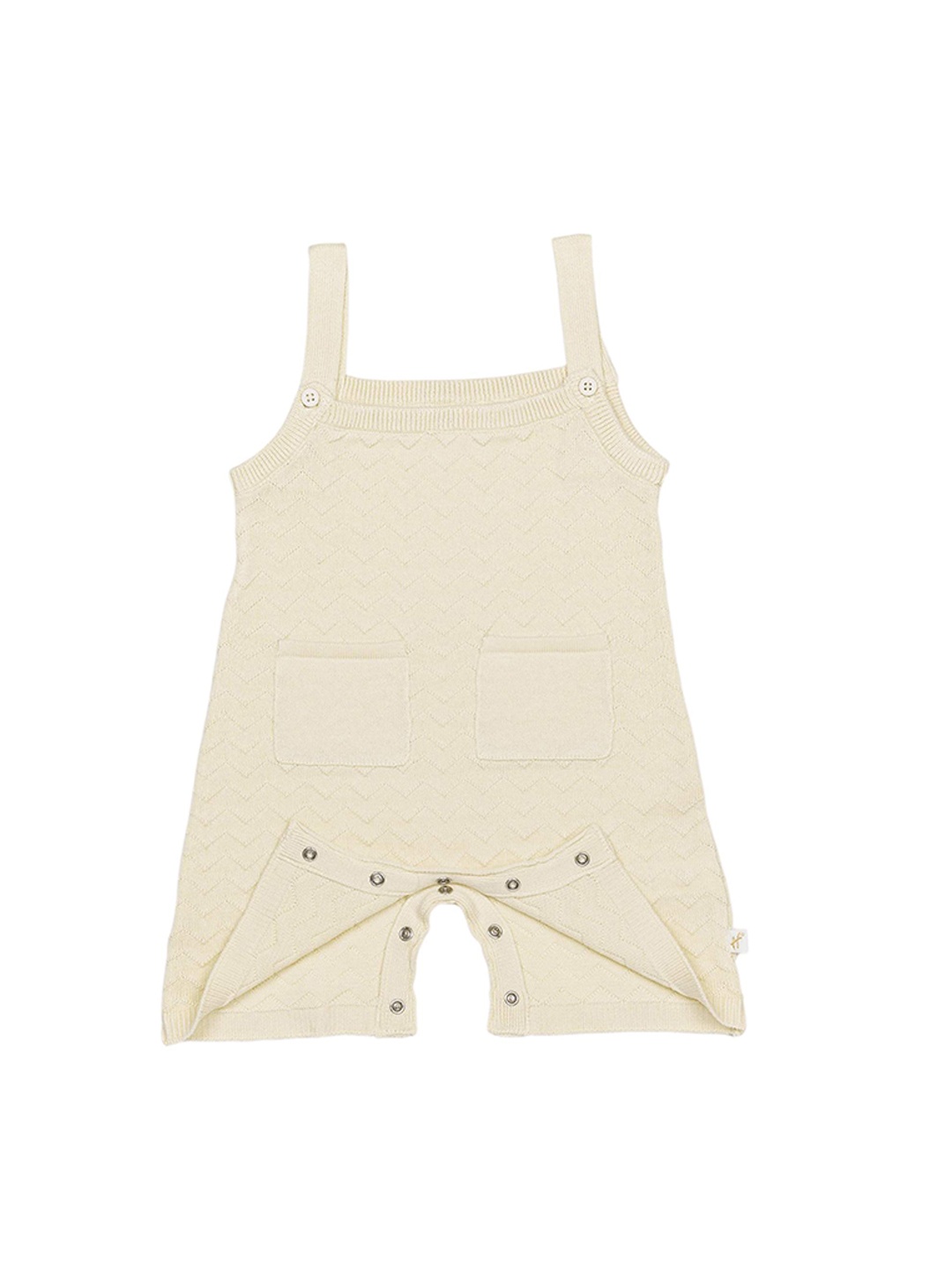 

H By Hamleys Kids Self Designed Dungarees, Off white