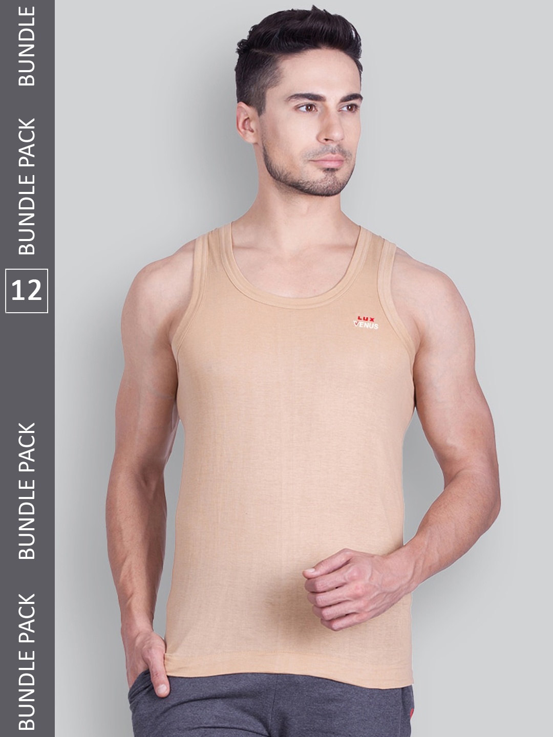 

LUX VENUS Pack Of 12 Assorted Pure Cotton Innerwear Vests